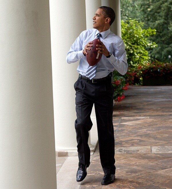 Obama & football