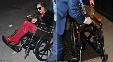 Lady Gaga in wheelchair