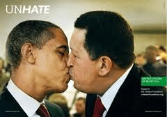 Obma kissing Chavez