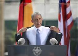 Obama at Berlin Wall