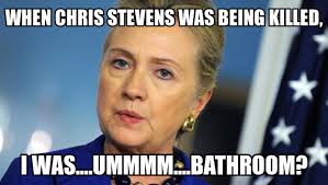 Hillary in bathroom