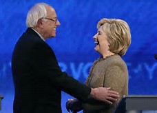 Hillary Clinton and Bernie Sanders